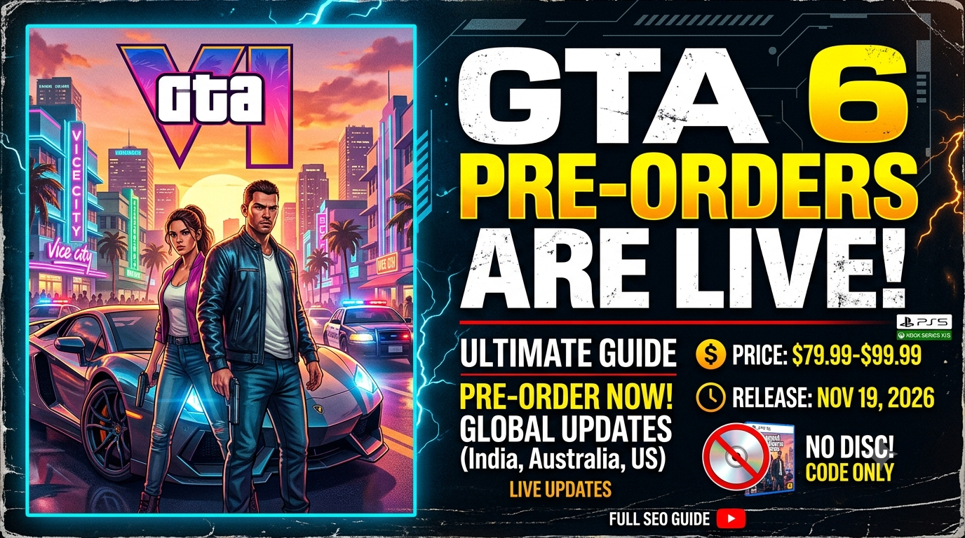 GTA 6 Pre-Order: Release Date, Price, and Digital-Only Physical Editions Revealed